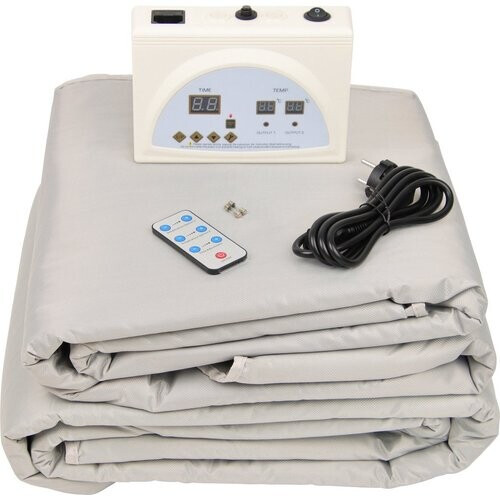 Tweedekans Niceey Infrarood Sauna Deken - Elektrische Deken - Warmte Deken - Saunadeken - Met Afstandsbediening - Grijs Tweedehands