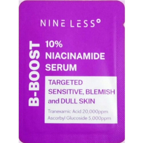 Tweedekans Nine Less B-Boost 10% Niacinamide Serum – Egaliserend & Kalmerend Serum voor Gevoelige en Onzuivere Huid (2ml Sample) Tweedehands