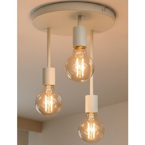 Tweedekans Nolt Plafondlamp Beige - Plafonniere - 3x E27 Lamp - Industrieel - Taupe - ⌀ 28cm Tweedehands