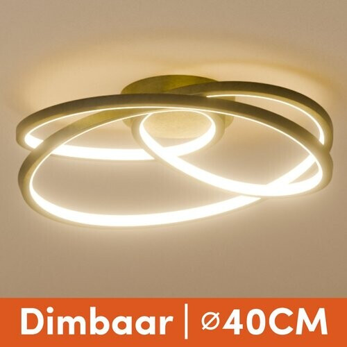 Tweedekans Nolt Plafondlamp - Elio - LED Lamp dimbaar - 3000K - Industrieel - ⌀ 40cm - Zwart Tweedehands