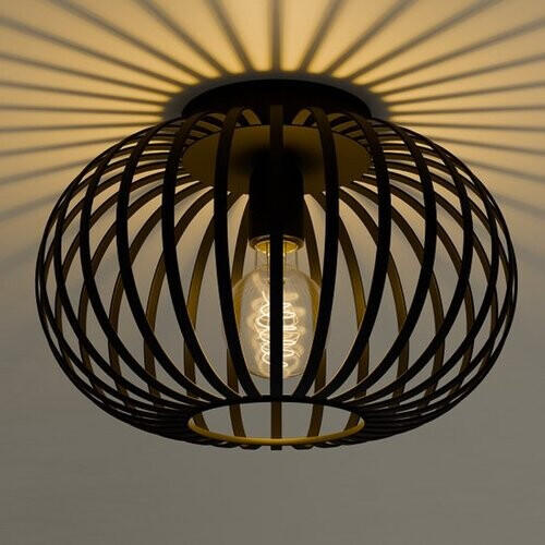 Tweedekans Nolt Plafondlamp Zwart - Plafonniere E27 Lamp - Industrieel - ⌀ 30cm Tweedehands