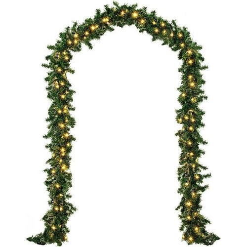 Tweedekans Nordlandia Guirlande Met verlichting - Timer - Kerstversiering - 500CM - Kerstslinger - Kerstdecoratie - 100 LED - Batterij Tweedehands
