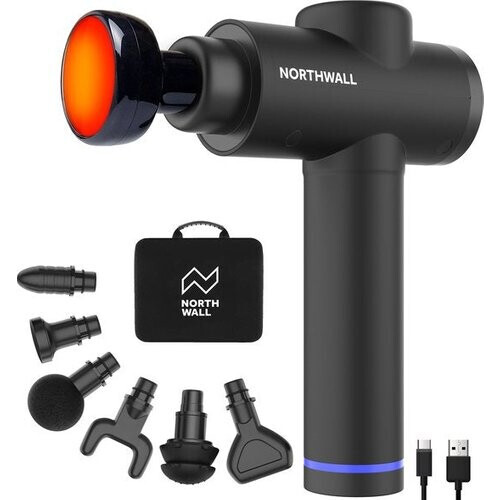 Tweedekans Northwall Massage Gun Professioneel Prime - Massage Pistool Inclusief Koffer en 7 Opzetstukken incl. Warmte Massagekop - Krachtig en Draadloos Sport en Relax Massage Apparaat Tweedehands