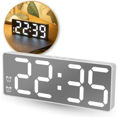 Tweedekans Nuvance - Digitale Wekker - Digitale Klok - Wekkers voor Kinderen & Volwassenen - Reiswekker - Slaapkamer - Led Wekkers Digitaal - Alarmklok - Wit Tweedehands