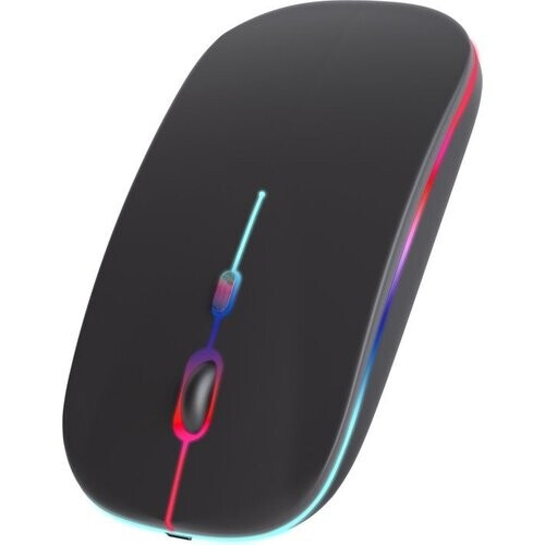 Tweedekans Nuvance – Draadloze Led Bluetooth Muis – 3 Dpi-standen & 7 Rgb-kleuren – Voorzien Van Stille Knoppen En Oplaadbare Accu – Voor Laptop En Gaming – Zwart Kunststof Tweedehands
