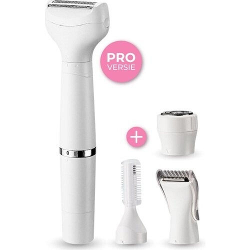Tweedekans Nuvance - Ladyshave - Ladyshaves voor vrouwen - 4 Opzetstukken - met Wenkbrauw Trimmer - Bikinitrimmer - Scheerapparaat Vrouw - Lady Shave - Wit Tweedehands