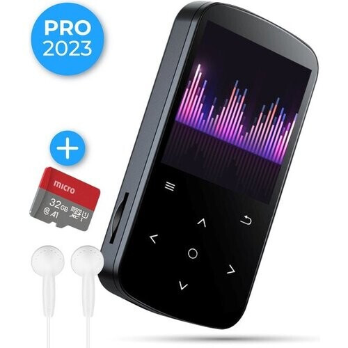 Tweedekans Nuvance - MP3 Speler met Touchscreen en Bluetooth - Incl. Oordopjes - met Clip - Voice Recorder Digitaal - met FM Radio - Zwart Tweedehands