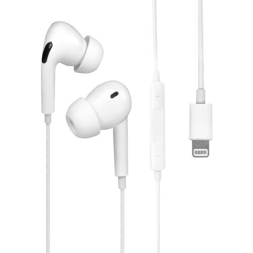 Tweedekans Nuvance - Oortelefoon met kabel en microfoon - Geschikt voor Apple Lightning - In-ear oordopjes - Hoofdtelefoon - Wit Tweedehands