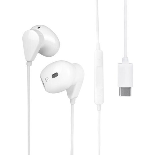 Tweedekans Nuvance Oortjes met Draad - USB-C Aansluiting - In-Ear Oordopjes met Draad - Bedrade Oortjes - Wit Tweedehands