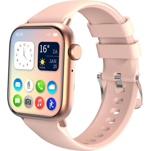 Tweedekans Nuvance - Smartwatch Heren & Dames met Bluetooth - 45mm - Geschikt voor alle Smartphones - Stappenteller en Hartslagmeter - Waterdicht - Lichtroze Tweedehands