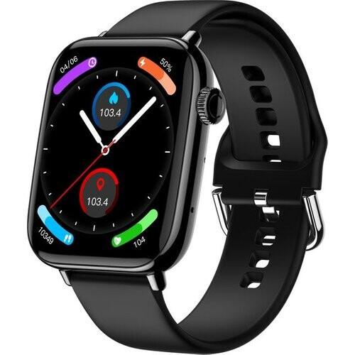 Tweedekans Nuvance - Smartwatch Heren & Dames met Bluetooth - IP68 Waterdicht - Geschikt voor alle Smartphones - Stappenteller en Hartslagmeter - Zwart Tweedehands