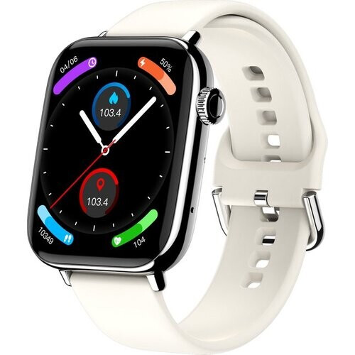 Tweedekans Nuvance - Smartwatch Heren & Dames met Bluetooth - IP68 Waterdicht - Geschikt voor alle Smartphones - Stappenteller en Hartslagmeter - Zilver Tweedehands