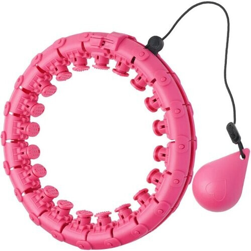 Tweedekans Nuvance - Verstelbare Fitness Hoelahoep met Gewicht - 24 + 5 Schakels - voor Volwassenen en Kinderen - Hoelahoeps - Smart Hoepel - Roze Tweedehands