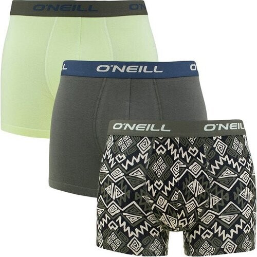 Tweedekans O'Neill heren 3P boxers ikat & effen groen - Maat S Tweedehands