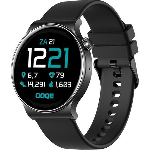 Tweedekans OOQE - Smartwatch - Watch CS Pro - 43 mm - Bluetooth - Stappenteller - Hartslagmeter - GPS - Waterdicht - 192 MB Geheugen - iOS/Android - Zwart Tweedehands