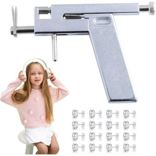 Tweedekans Oorbel schieter set - Metaal - Incl. Studs - Piercing - Kit - Gun - Oorpiercing - Pistool - Naald - Gaatjes schieter - Tang Tweedehands