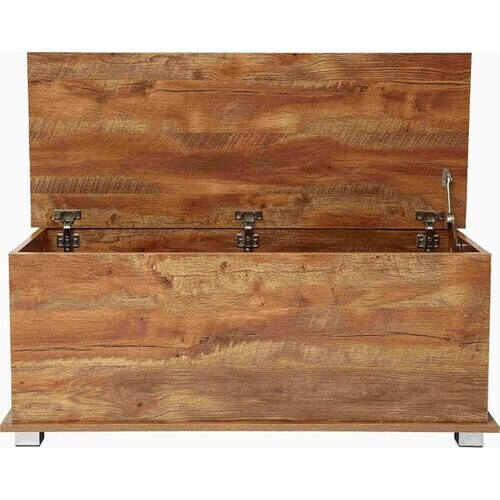 Tweedekans Opbergkist - speelgoedkist - dekenkist - 100 cm breed - vintage bruin Tweedehands