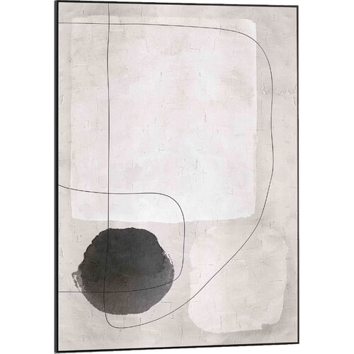 Tweedekans Orange Wallz Geometrics - Framed in Black - 50 x 70 cm Tweedehands