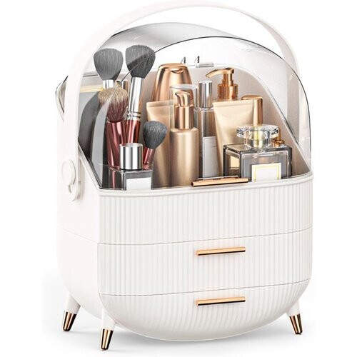 Tweedekans Organess - Make up organizer - Opbergdoos - Skincare organizer - Make up koffer - Wit Tweedehands