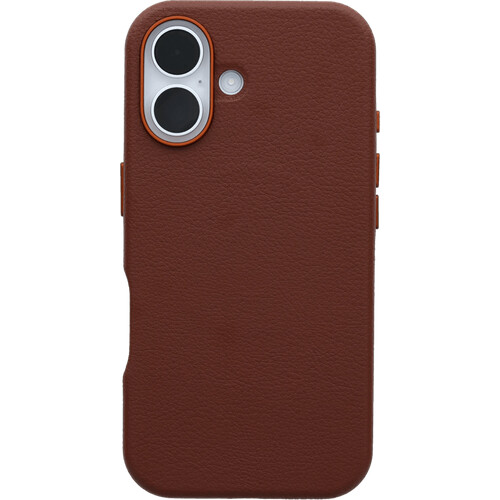 Tweedekans Otterbox Symmetry Apple iPhone 16 Back Cover met MagSafe Magneet Leer Bruin Tweedehands