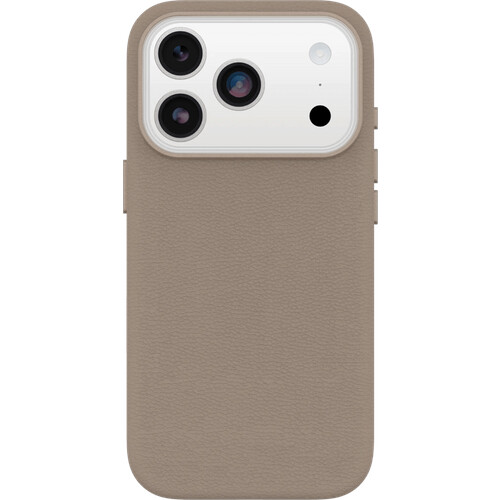 Tweedekans Otterbox Symmetry iPhone 17 Pro Back Cover met MagSafe Magneet Leer Grijs Tweedehands