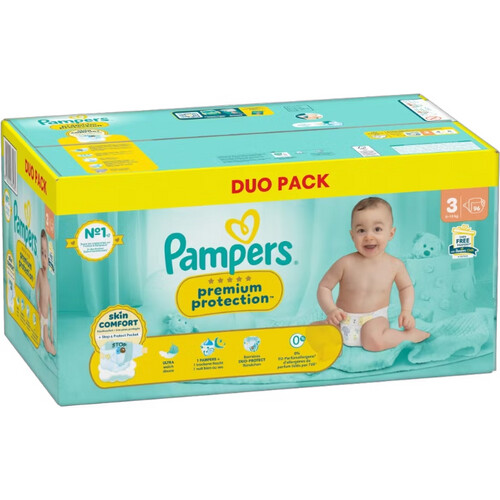 Tweedekans Pampers Premium Protection Luiers Maat 3 - 96 Stuks - 6-10 kg - Wit Tweedehands