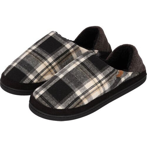 Tweedekans Pantoffels Heren - Sloffen Heren - Geruit Grijs - 45-46 - Spaanse Sloffen - Slippers Heren - Huissokken Tweedehands