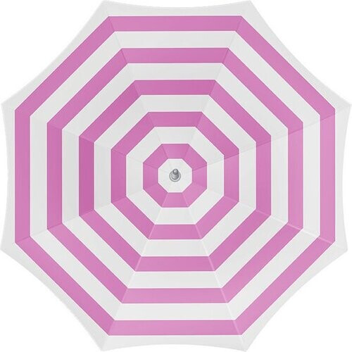 Tweedekans Parasol - fuchsia/wit - gestreept - D180 cm - UV-bescherming - incl. draagtas Tweedehands