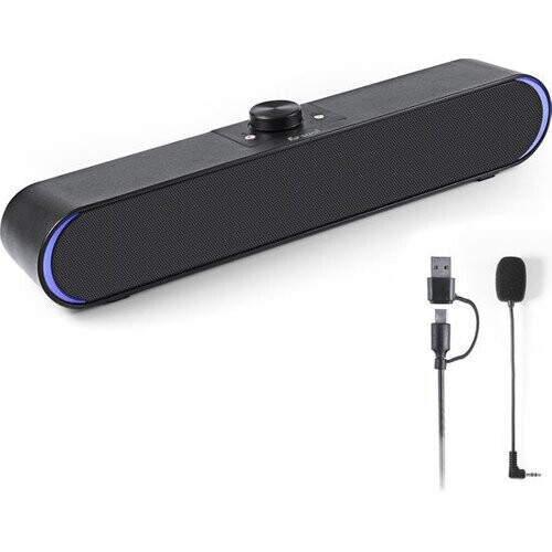 Tweedekans PC Speakers 2.1 - Met Microfoon en Bluetooth 5.0 - Soundbar voor PC - USB-C en USB-A - Zwart - van Saaf Tweedehands