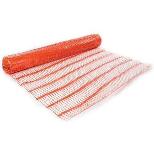 Tweedekans Perel Afzetnet, voor bouwplaatsen, industriële toepassingen, evenementen en festivals, op rol, oranje, 1 m x 50 m, 80 g/m² Tweedehands