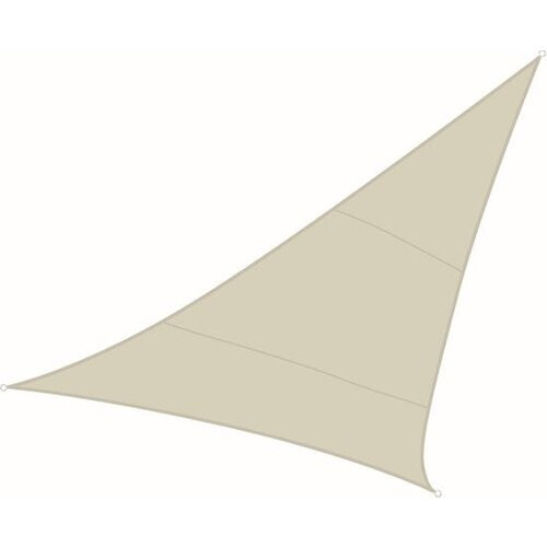 Tweedekans Perel Schaduwdoek, waterafstotend, 5 x 5 x 5 m, 160 g/m², polyester, driehoek, crème Tweedehands