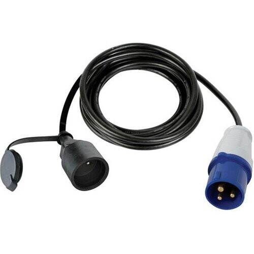 Tweedekans Perel Verloopkabel - Rubber - Spatwaterdicht - 3680W & 230V - 3m - Zwart Tweedehands