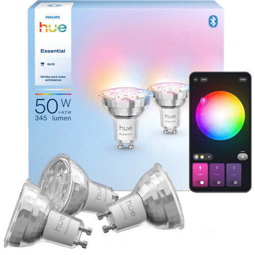 Tweedekans Philips Hue Essential White and Color GU10 3-pack Tweedehands