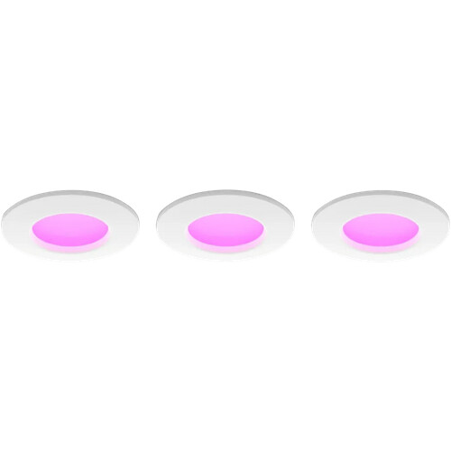 Tweedekans Philips Hue inbouwspot Slim 3-pack  - White and color - 90mm Tweedehands