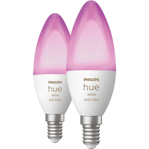 Tweedekans Philips Hue Kaarslamp White and Color E14 Duo pack Tweedehands