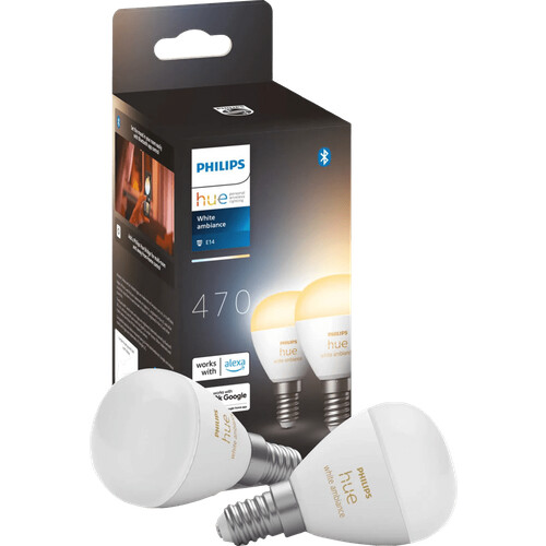 Tweedekans Philips Hue Luster kogellamp White Ambiance E14 2-pack Tweedehands