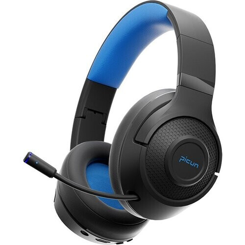 Tweedekans Picun BG-01 Draadloze Koptelefoons - Gaming Headset - Over-ear - Dubbele modus (Bedrade/Bluetooth)- Multi platform - Zwart blauw Tweedehands