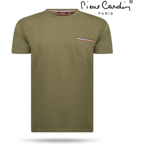 Tweedekans Pierre Cardin - Heren T-Shirt - Ronde Hals - Army Tweedehands