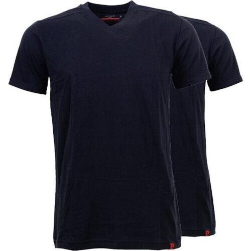 Tweedekans Pierre Cardin - Heren Tee SS 2-pack t-shirts - Zwart - Maat XXL Tweedehands