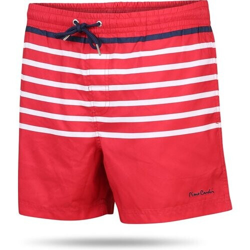 Tweedekans Pierre Cardin - Heren Zwembroeken Striped Swim Short - Rood - Maat XXL Tweedehands