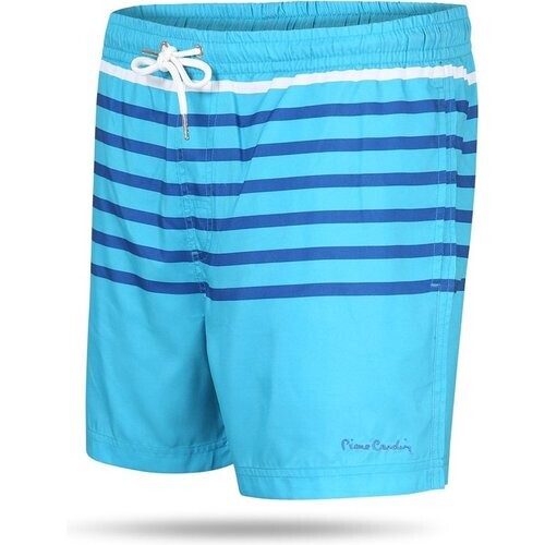 Tweedekans Pierre Cardin - Heren Zwembroeken Swim Short Stripe - Blauw - Maat S Tweedehands