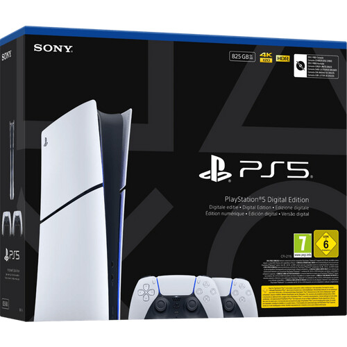 Tweedekans PlayStation 5 Slim Digital Edition + Extra Controller Wit Tweedehands