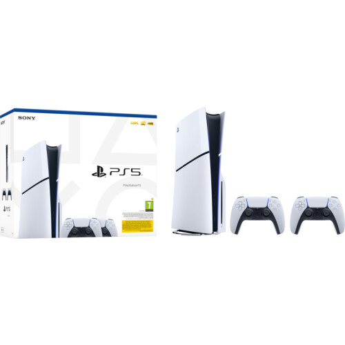 Tweedekans PlayStation 5 Slim Disc Edition + Extra Controller Wit Tweedehands
