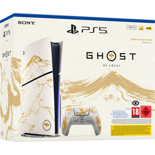 Tweedekans PlayStation 5 Slim Disc Edition + Ghost of Yotei Gold Limited Edition Tweedehands