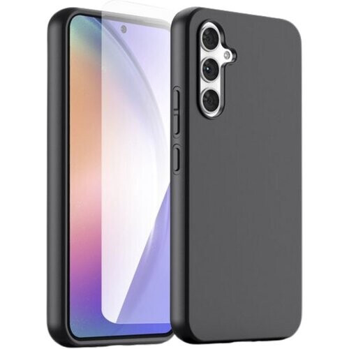 Tweedekans Podec Hoesje Geschikt voor Samsung Galaxy A54 - Zwart Telefoonhoesje - Anti-Shock Case Cover met 1x Screenprotector Tweedehands