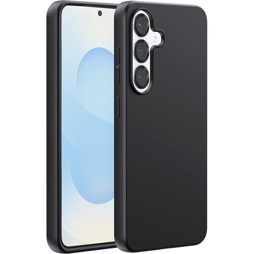 Tweedekans Podec Hoesje Geschikt voor Samsung Galaxy S25 Zwart Telefoonhoesje - Anti-Shock Case Cover met 1x Screenprotector Tweedehands