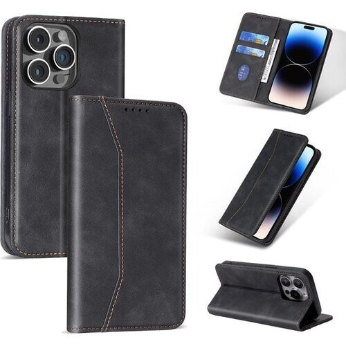 Tweedekans Podec Hoesje met Pasjeshouder Geschikt voor iPhone 12 Pro Max Zwart Telefoonhoesje - Anti-Shock Bookcase Cover met 1x Screenprotector - Wallet Case Tweedehands