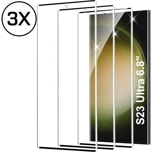 Tweedekans Podec Screenprotector 6.8 inch voor Samsung Galaxy S23 Ultra - Transparant Gehard Glas - Krasbestendig - 3 Stuks Tweedehands