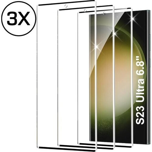Tweedekans Podec Screenprotector geschikt voor Samsung Galaxy S23 Ultra - Gehard Beschermglas - Transparant en Krasbestendig - Tempered Glass Screen Cover - 3 Stuks Tweedehands