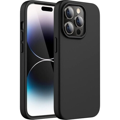 Tweedekans Podec Telefoonhoesje Zwart Geschikt voor iPhone 14 pro Max Hoesje En Screenprotector Beschermglas Tweedehands